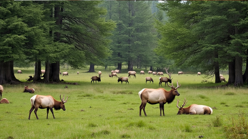 Best Place to See Oregon Coast Elk: Dean Creek Elk Viewing Area Best Place to See Oregon Coast Elk: Dean Creek Elk Viewing Area
