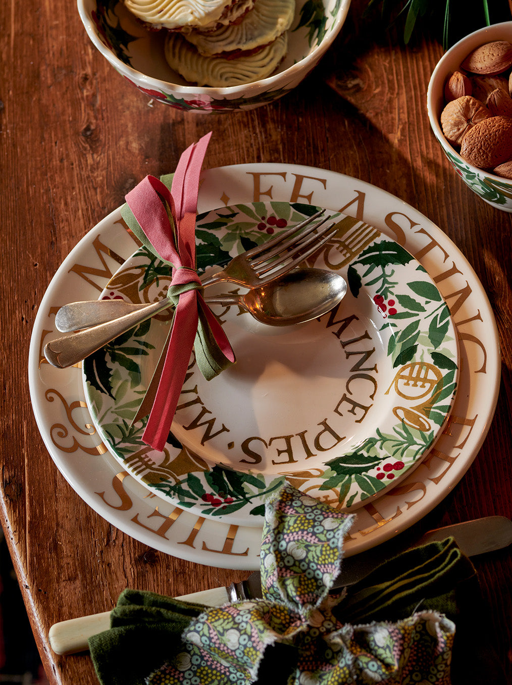 Emma Bridgewater Christmas tableware on a festive table