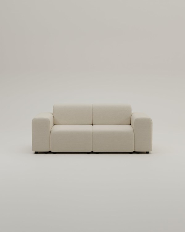 Livom Nina modular two-seater sofa in light beige fabric