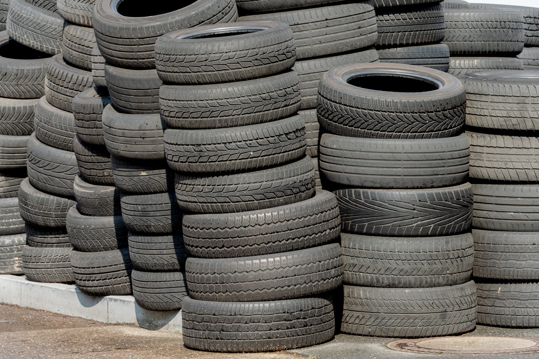 Large stock of new car tyres ready for dispatch