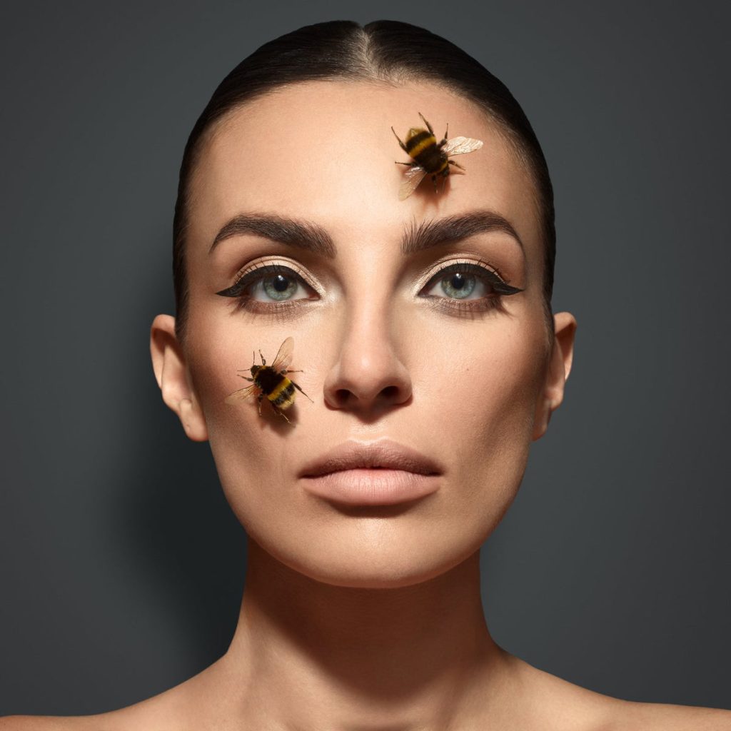Model with Rodial Bee Venom Moisturiser