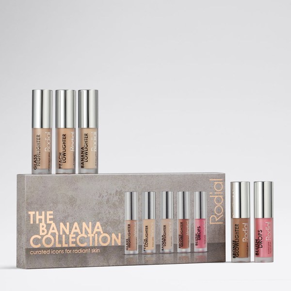 Rodial The Banana Collection gift box with lowlighters and blush drops