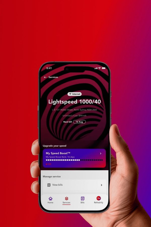 Managing a Superloop service in the Superloop app